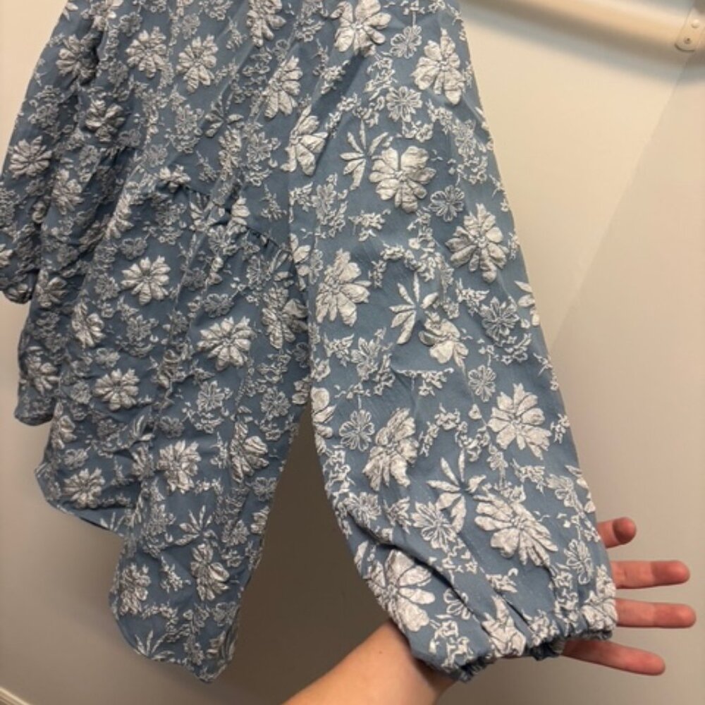 NWOT - Dreamy Blue Floral Baby Doll Dress - Picture 3 of 4